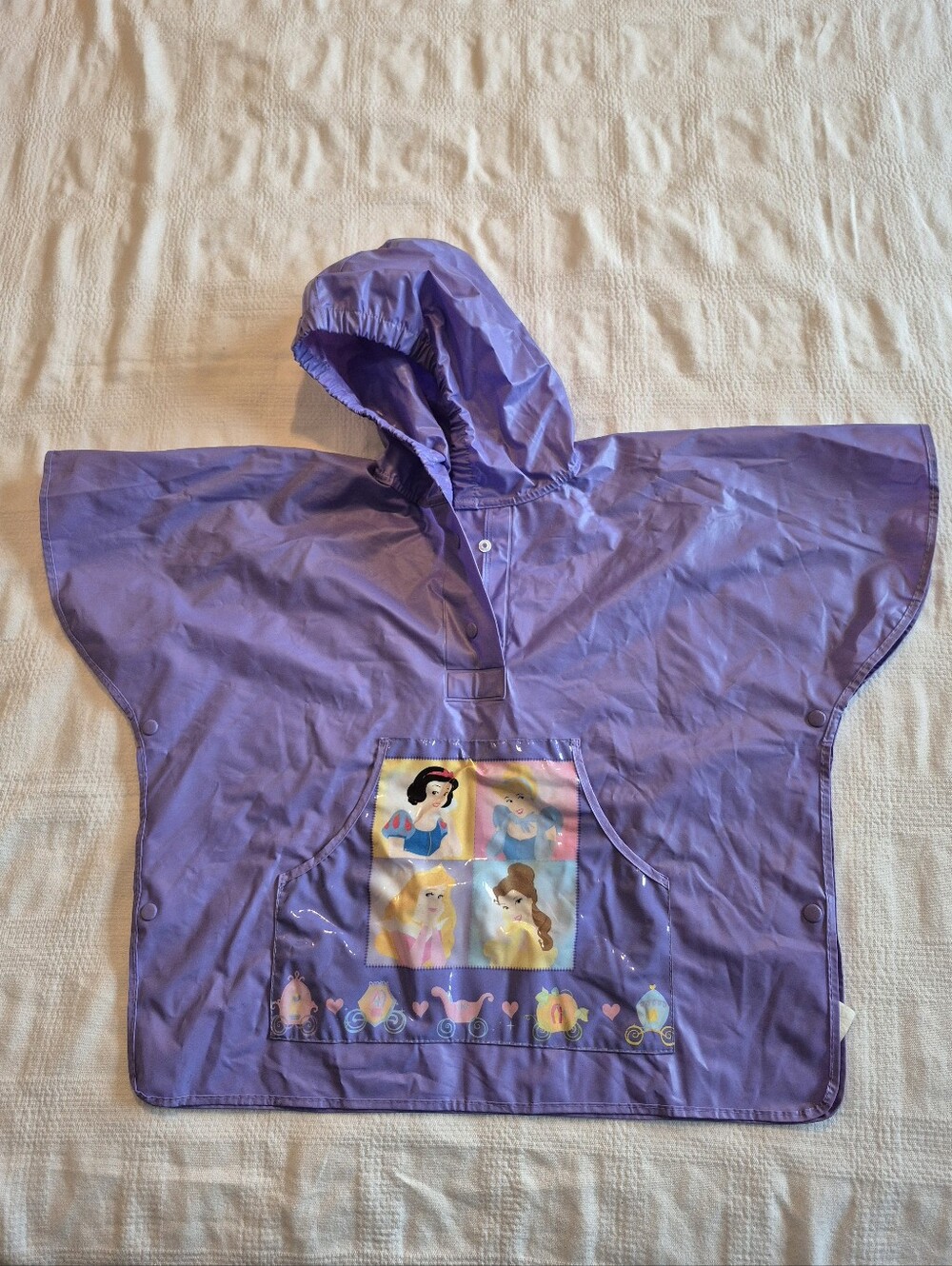 Disney Princess girls size 3 - 4T hooded rain poncho VGUC